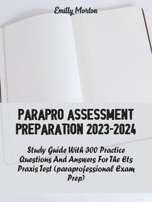 cover image of ParaPro Assessment Preparation 2023-2024